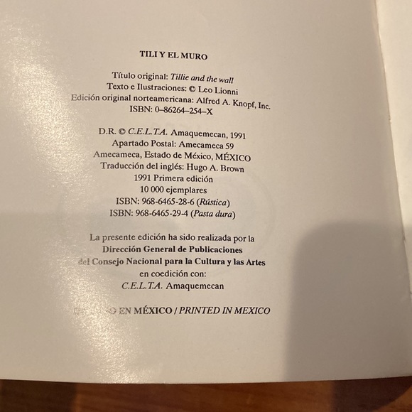 Spanish TILI Y EL MURO Tillie and the Wall Illustrated SC Book - Picture 5 of 6